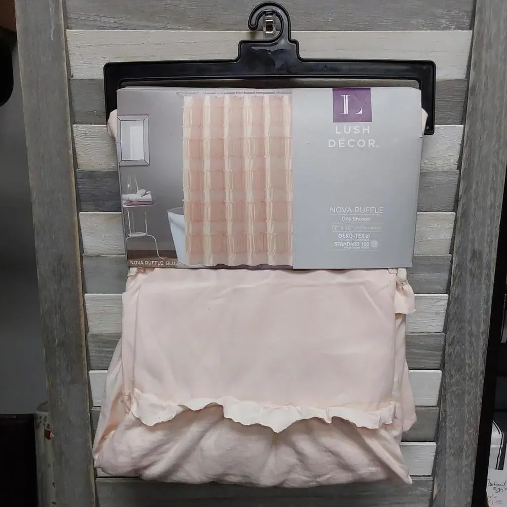 Nova Ruffle Shower Curtain | Lush Décor